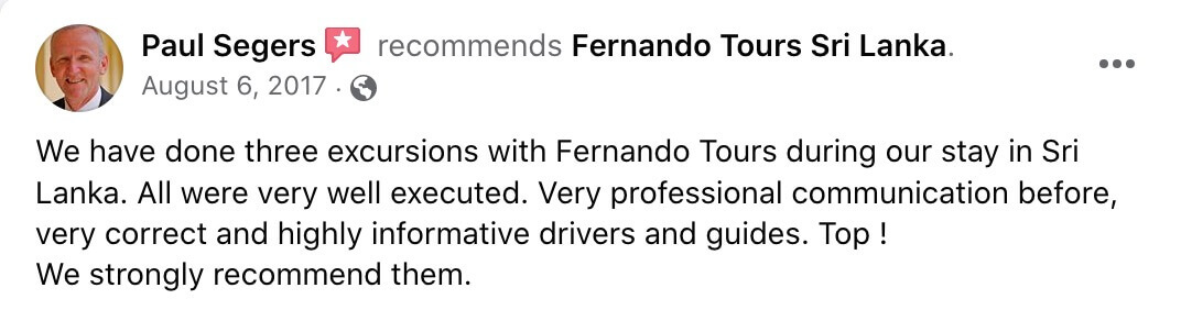 Fernando Tours Sri Lanka Review